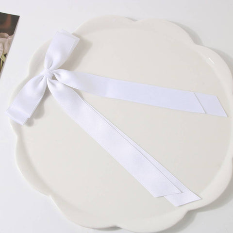 Double Layered Bow Hair Clip Red