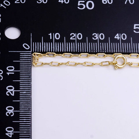 14K Gold Filled Paper Clip Chain Necklace 17.8 inch