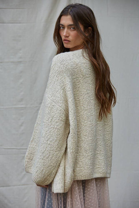 Knit Sweater Open Front Long Sleeve Cardigan