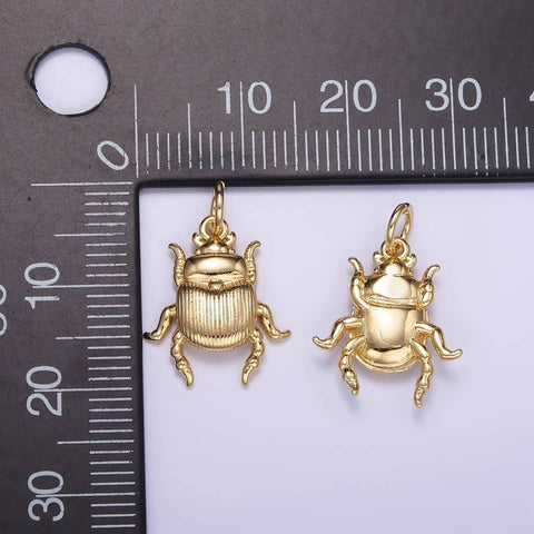 14K Gold Filled Scarab Beetle Charm