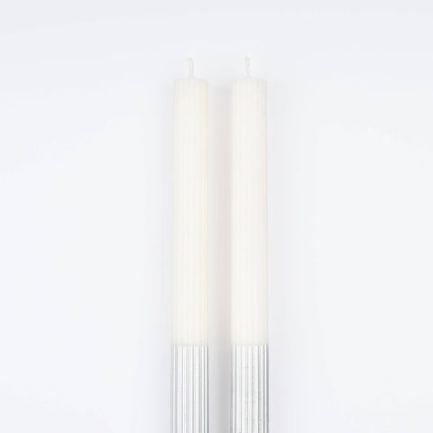 Silver Dipped Table Candles