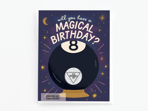 Magic 8-Ball Birthday Scratch-Off Greeting Card