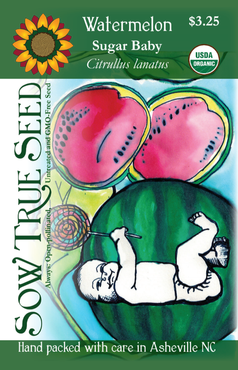Watermelon Seeds - Sugar Baby, ORGANIC