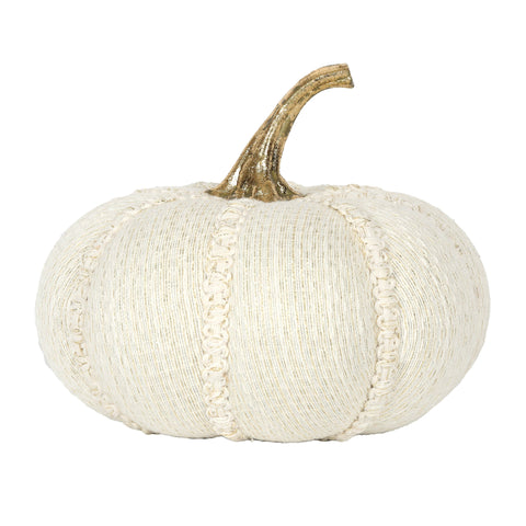 8" Cotton Shimmer Pumpkin