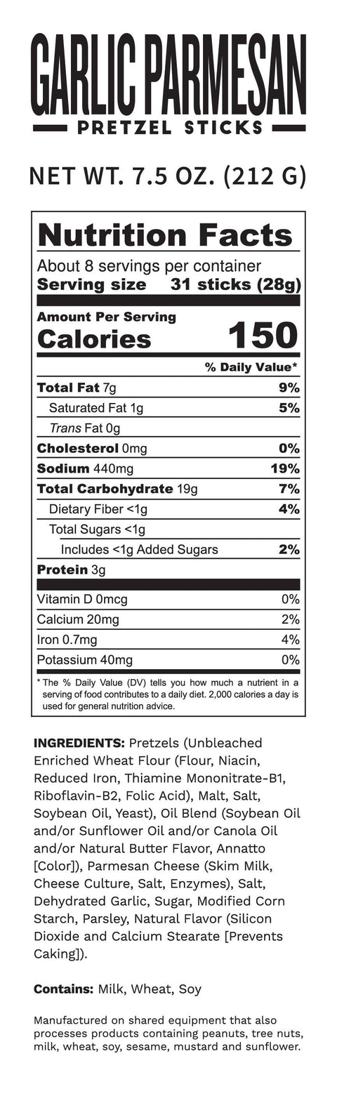 Pop Daddy Garlic Parmesan Seasoned Pretzels 7.5oz