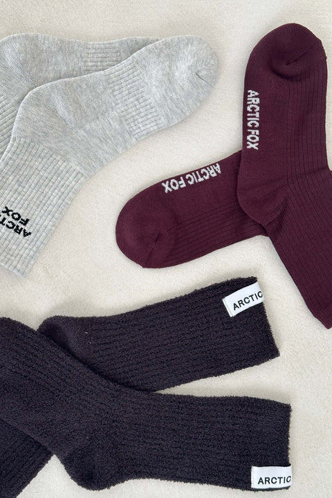 The Everyday Socks - 100% Bamboo - Plum