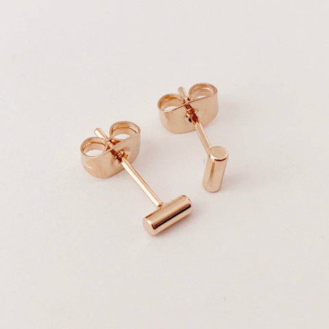 Midi Round Bar Earrings - 5mm