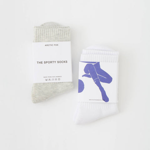 Sporty Socks - 100% Bamboo - Off White