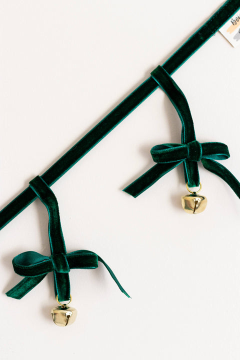 Christmas Velvet Chain Ribbon Bells