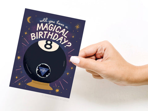 Magic 8-Ball Birthday Scratch-Off Greeting Card