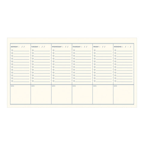 Day By Day Undated Weekly Planner in Sapphire