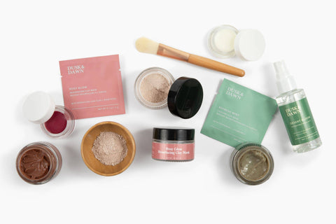 Rosy Glow Resurfacing Clay Mask - Skincare Treatment Pouch