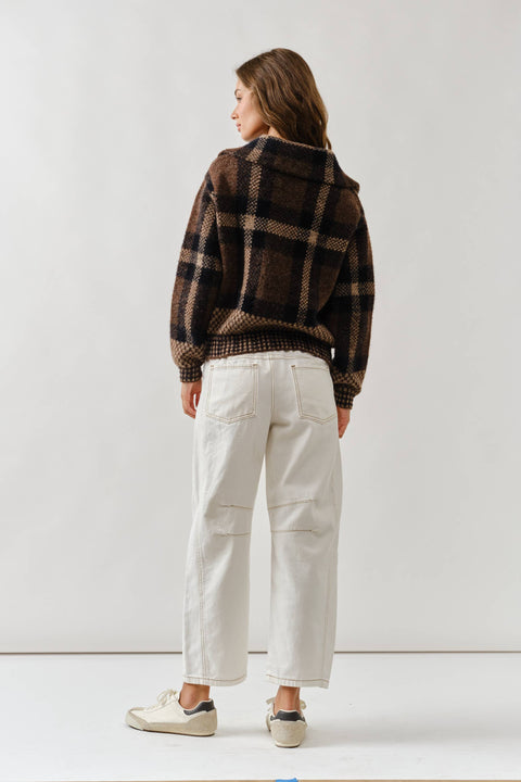 Plaid Button Down Cardigan