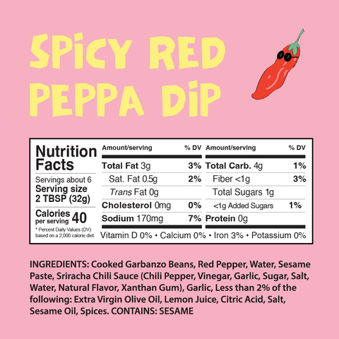 Spicy Red Peppa Hummus Dip