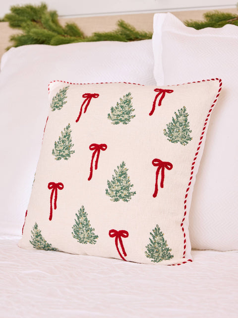 Square Pillow | Christmas Bows