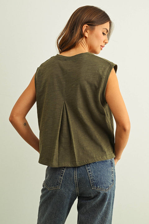 ROUND NECK SLUB TOP