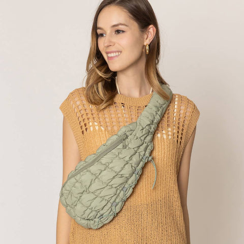 Quilted Stylish Lightweight Puffer Sling Bag