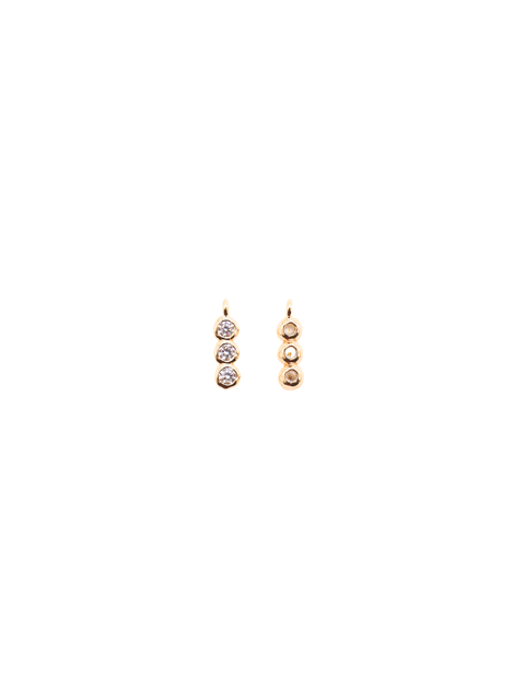Gold Triple Crystal Charm
