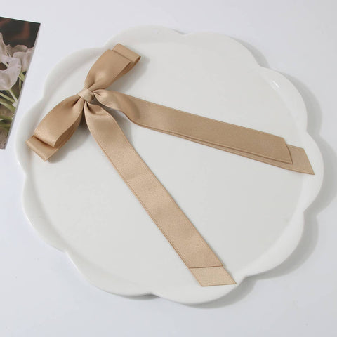 Double Layered Bow Hair Clip Red