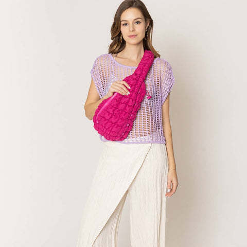 Quilted Stylish Lightweight Puffer Sling Bag