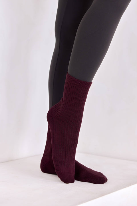 The Everyday Socks - 100% Bamboo - Plum