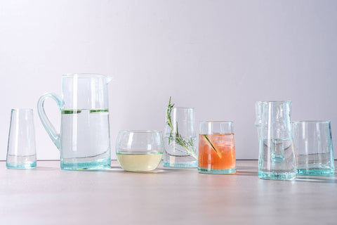 Moroccan Cone Glassware Large Clear | Set of 6