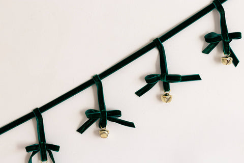 Christmas Velvet Chain Ribbon Bells