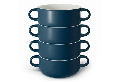 Kook Ceramic Soup Crocks, 18 oz, Set of 4