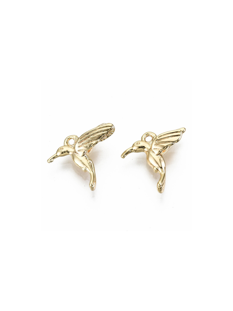 Gold Hummingbird Charm