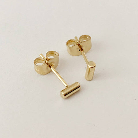 Midi Round Bar Earrings - 5mm