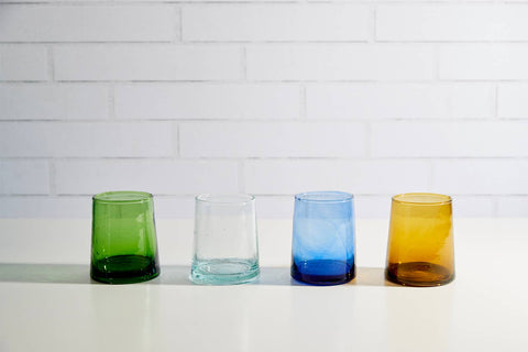 Moroccan Cone Glassware Small - Blue | Set of 6