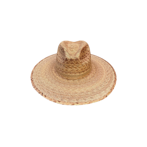 Palm Leaf Wide Brim Toasted Lacquer Hat