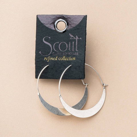 Refined Earring Collection - Crescent Hoop/Gold