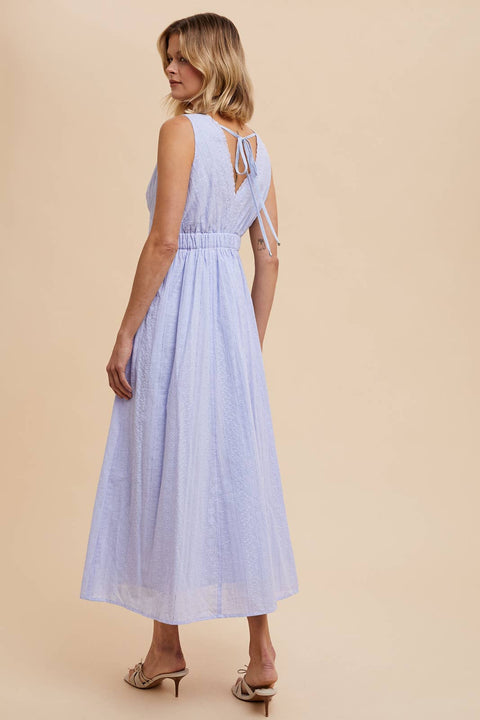 COTTON EYELET SLEEVELESS DRESS