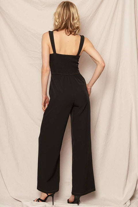 Sleeveless Sweetheart Neckline Jumpsuit