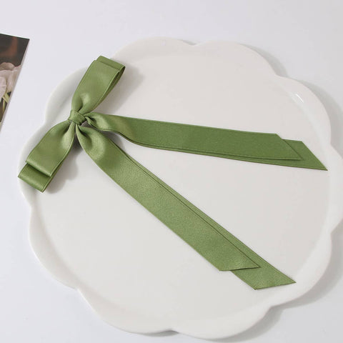 Double Layered Bow Hair Clip Red