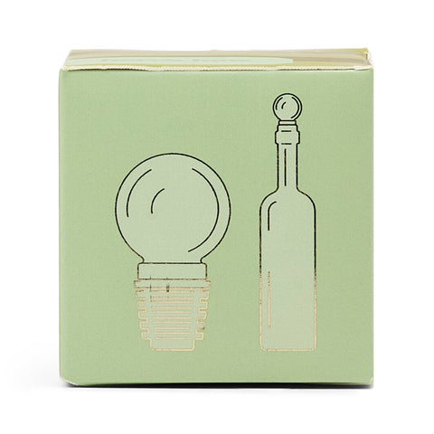 The Moony Glass Bottle Stopper - Olive