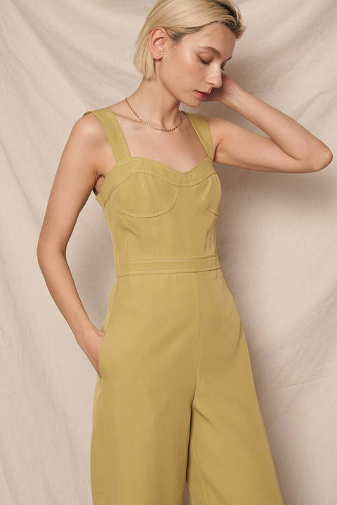 Sleeveless Sweetheart Neckline Jumpsuit