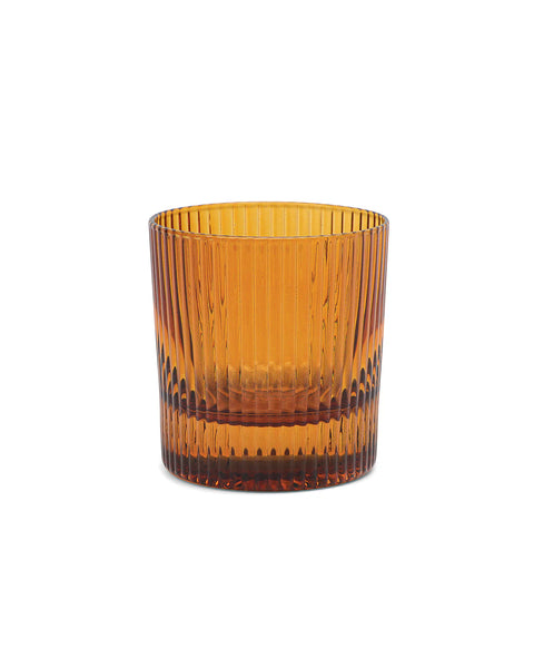 The Scout Amber Lowball Glass Set
