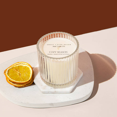 Cozy Season Ribbed Jar Soy Candle | 11oz