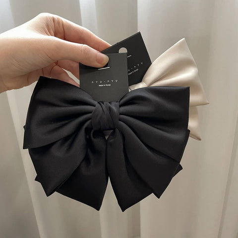 Satin Bow Hair Clips