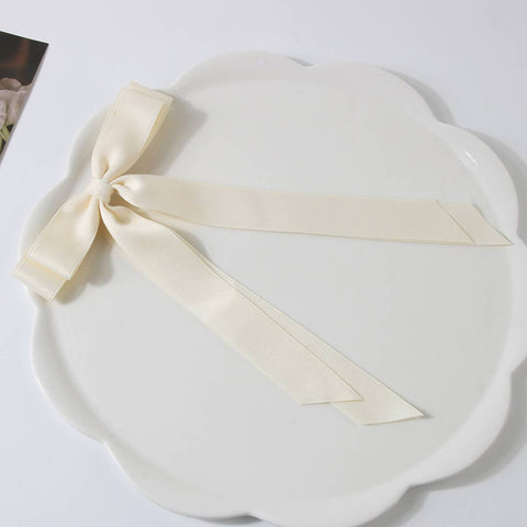 Double Layered Bow Hair Clip Red