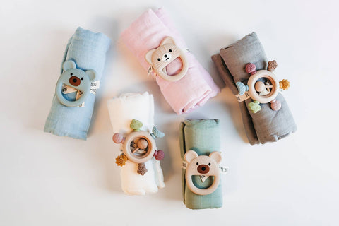 Sage Green Newborn Baby Bundle -2 Piece Baby Shower Gift Set