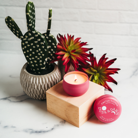 Cactus Flower Mini Tin Candle