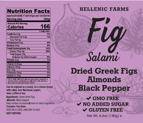 Vegan Fig Salami - Almond & Black Pepper