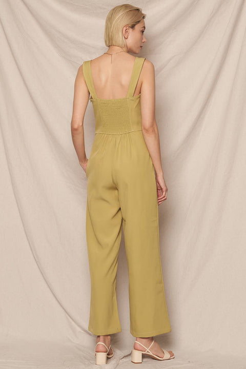 Sleeveless Sweetheart Neckline Jumpsuit