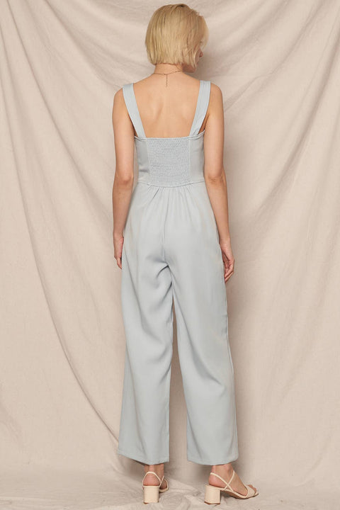 Sleeveless Sweetheart Neckline Jumpsuit