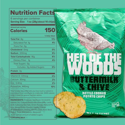 Buttermilk & Chive Kettle Cooked Potato Chips 6 OZ