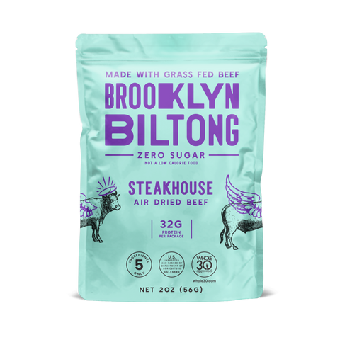 2oz Grass Fed Steakhouse Flavor Biltong Tender Jerky