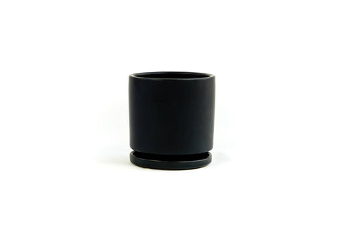 4.5" Gemstone Cylinder Pots with Water Saucers